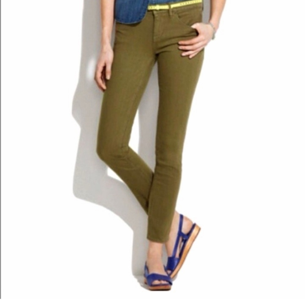 Madewell Dark Olive Green Skinny Skinny Pants